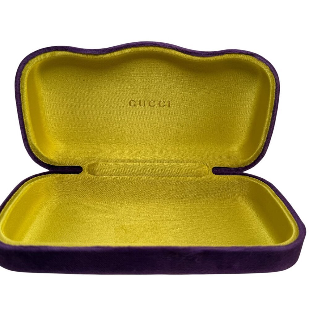 GUCCI Sunglasses Glasses Eyeglass Purple Velvet Clamshell Case - Picture 2 of 9